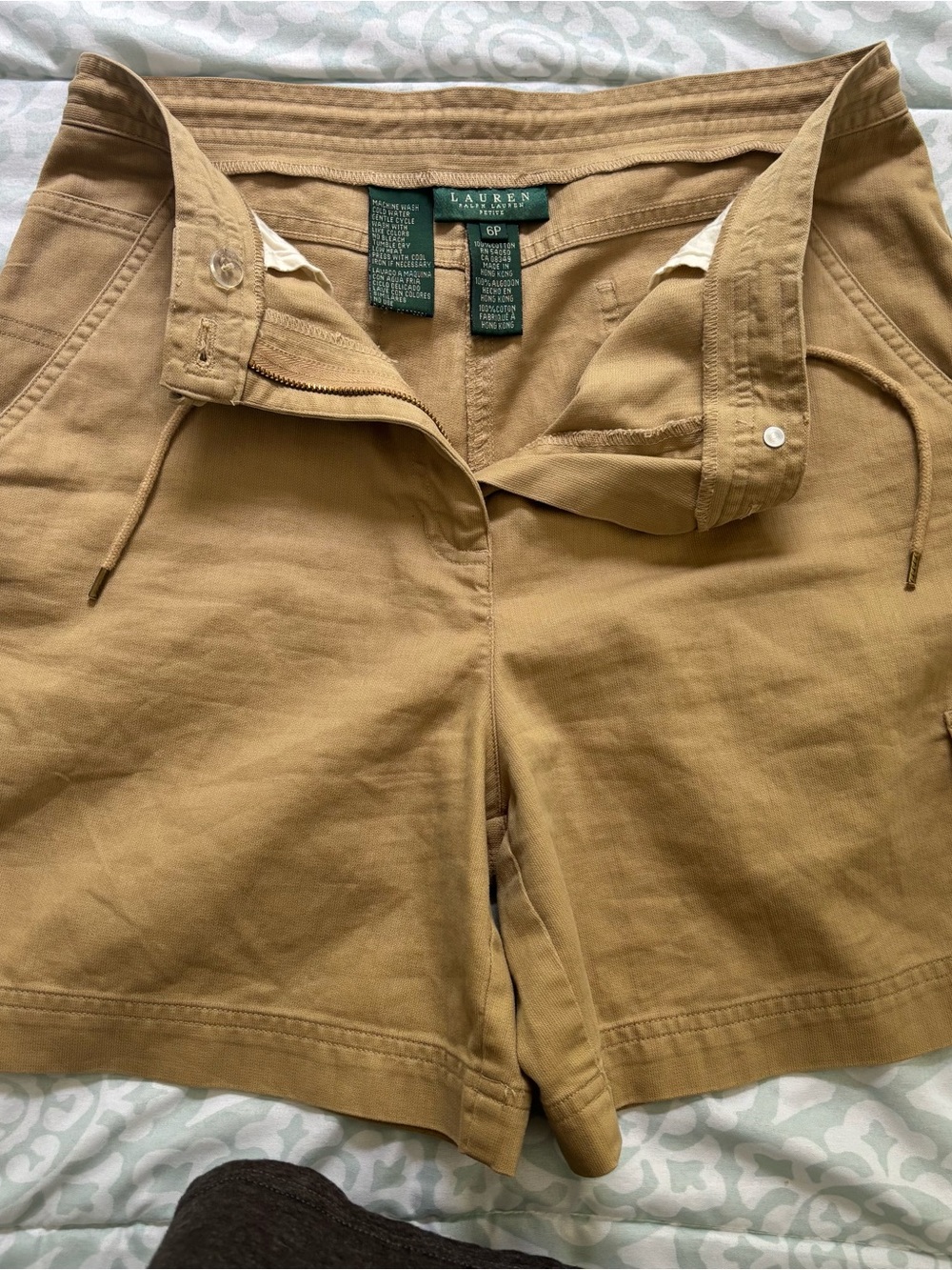 Ralph Lauren Tan Cotton-Blend Bermuda Shorts